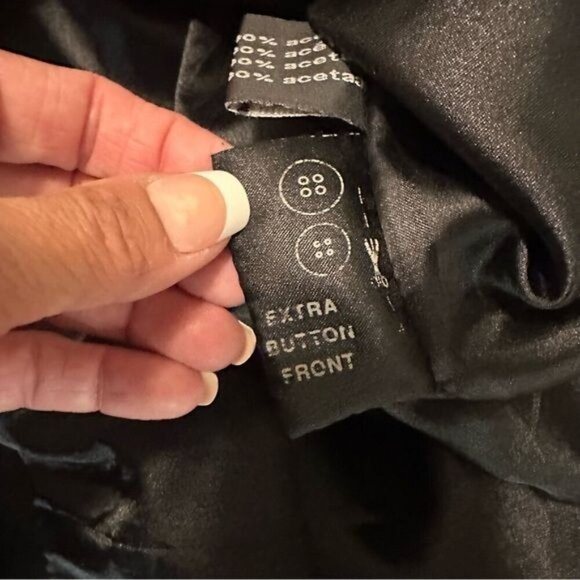 Noa Noa Trinity Matrix Grunge Black Leather Coat Size Medium Edgy E Girl - Picture 12 of 14